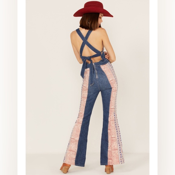 Free People Dallas Jumpsuit in Americana Combo - Picture 4 of 8